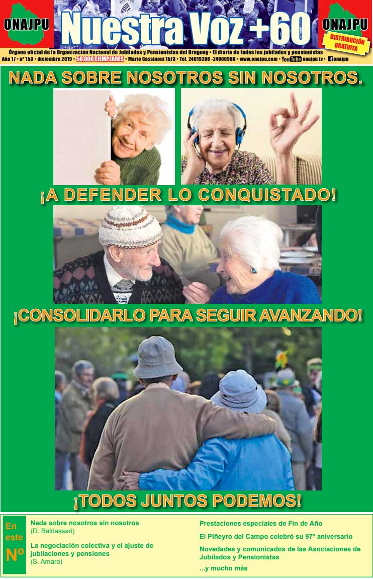 ONAJPU – Nuestra Voz +60 –  Diciembre 2019